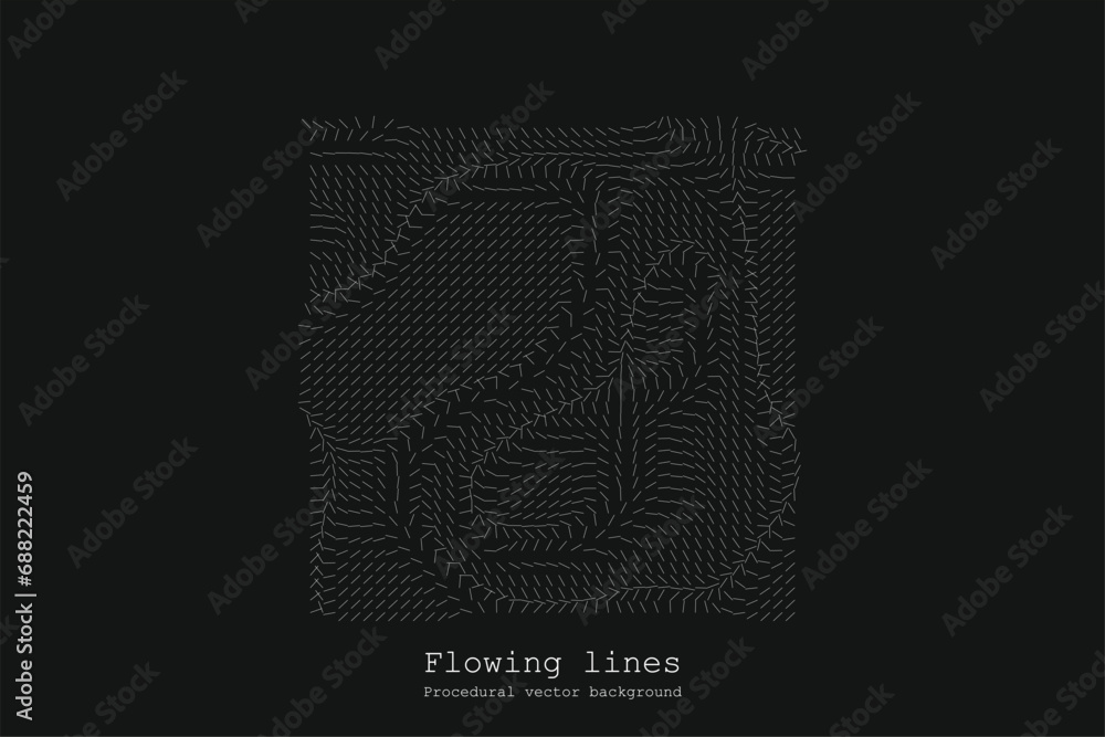 Poster abstract line matrix pattern. noise flow dynamic.
