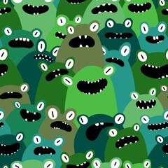 Cartoon animals seamless frogs pattern for wrapping paper and fabrics and linens and kids clothes print