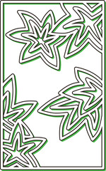 カラーシャドウシンプル花札　神無月　紅葉　10月　紅葉のカス