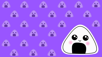 seamless pattern with onigiri
