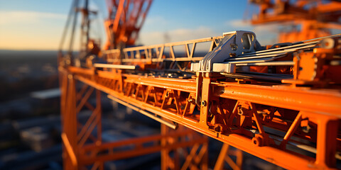 Fototapeta premium Approach to tower crane