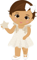 little girl with star