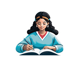 child reading a book