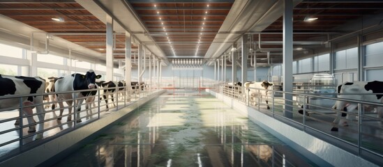Cow dairy factory