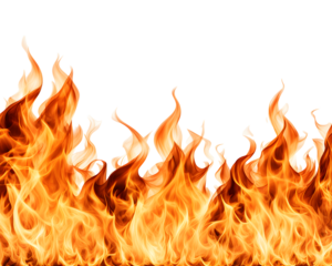 Fire Flame Isolated on Transparent Background