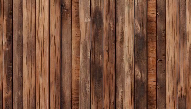 Brown wood panel repeat texture. Realistic vector timber dark striped wall background. Bamboo textured planks banner. Parquet board surface. Oak floor tile. Metal line shape fence	