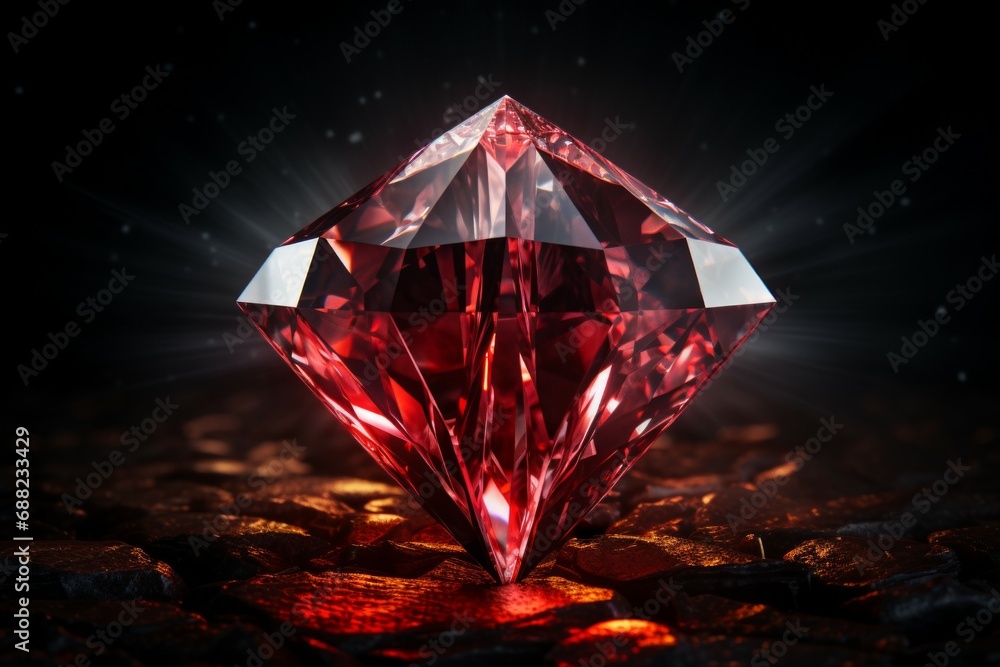 Poster sparkling gemstone. background with selective focus and copy space