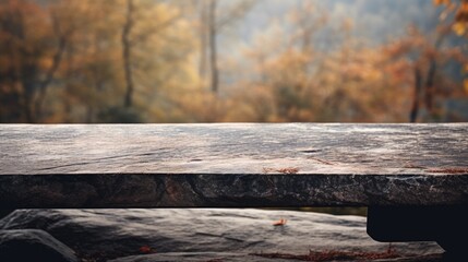Fototapeta premium Granite slab in the mountains, forest in the background. Natural background
