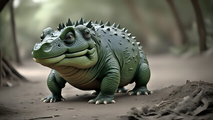 Fototapeta premium iguana in the zoo
