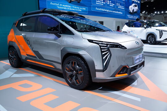 Thailand - Dec 4, 2023: AION Y Plus on display at Thailand International Motor Show 2023 Arina Muangthong Thani or Motor Expo in Bangkok, Thailand.