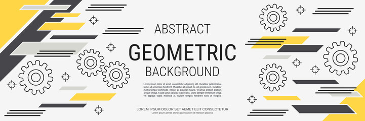 Digital technology vector concept illustration. Abstract geometric style background. Design for banner, booklet, brochure cover, flyer