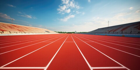 Pristine running track. Ready for sports events