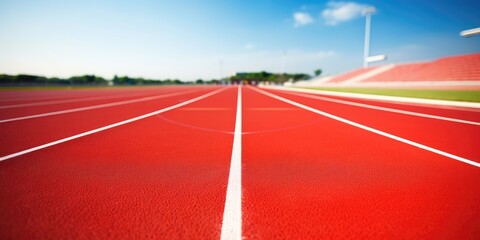 Pristine running track. Ready for sports events