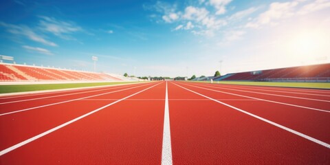 Pristine running track. Ready for sports events
