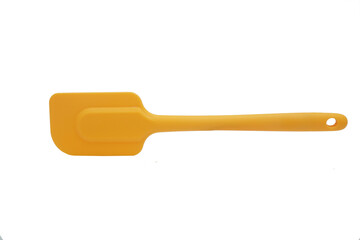 orange spatula isolated white background