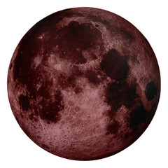 Full Moon isolated. High Quality Dark Red Moon "Elements of this image furnished by NASA ", png isolated background. 