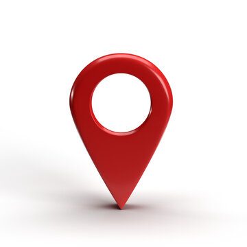 3d pin domain marker red maps location