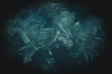 Snow crystals close-up