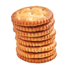  Delicious group of salty biscuits over isolated white background