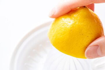 レモンをしぼる。
