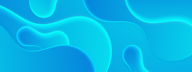 Blue vector abstract geometrical shape modern banner