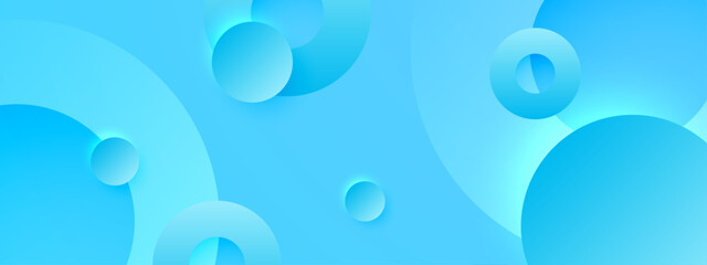 Blue vector gradient abstract banner design