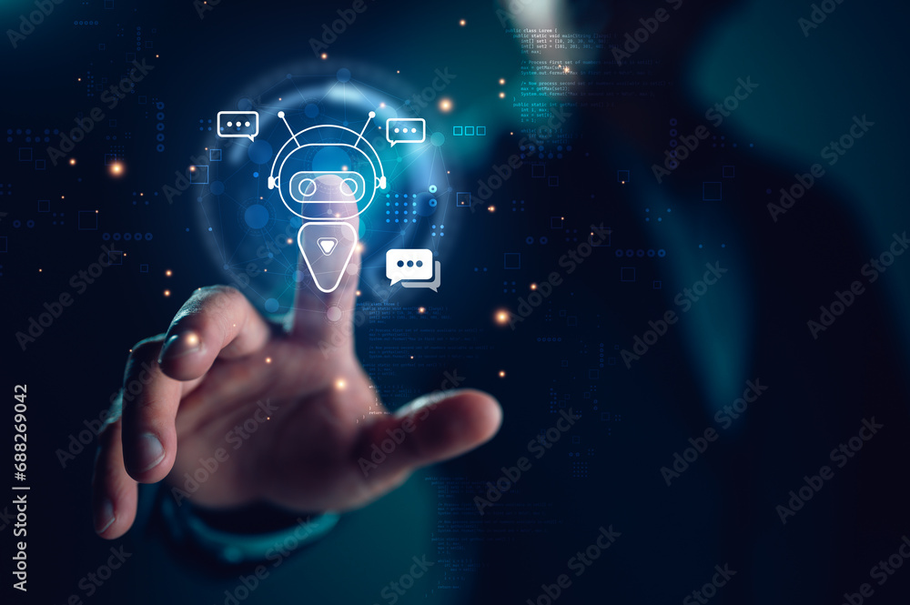 Poster ai, artificial intelligence, technology smart robot ai, artificial intelligence by enter command pro