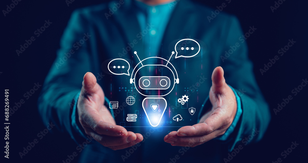 Poster ai, artificial intelligence, technology smart robot ai, artificial intelligence by enter command pro