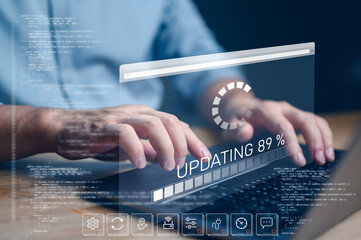Update software application and hardware upgrade technology concept, Software update or operating...