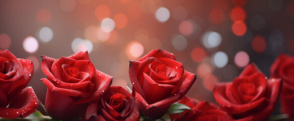 Beautiful red rose petals background for a romantic and floral theme