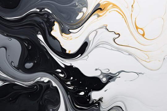 water paint oil mineral black white background abstract pattern texture bright art mix ink acrylic marble colours design liquid stain swirl