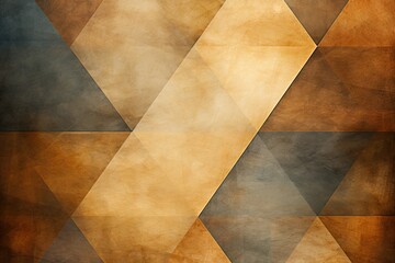 texture background vintage faded stressed pattern random shapes amond triangles blocks squares angled gray design brown abstract geometric diagonal tan - obrazy, fototapety, plakaty
