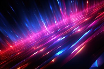 Fototapeta na wymiar glow blue Pink shapes lines Neon background futuristic abstract Dark light speed colourful motion blur texture colours black line design red wallpaper night