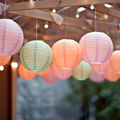 Soft Pastel Paper Lanterns: Perfect Focus in Dreamy Ambiance
