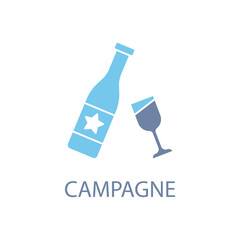 Champagne concept line icon. Simple element illustration. Champagne concept outline symbol design.