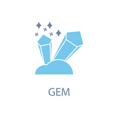 gem concept line icon. Simple element illustration. gem concept outline symbol design.