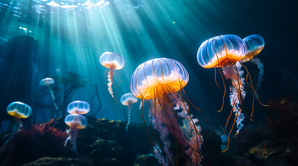 Obraz na płótnie Canvas Beautiful Jellyfish Images