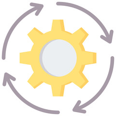 Continuous Process Flat Icon