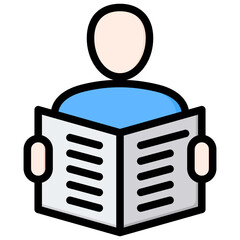 Student Outline Color Icon