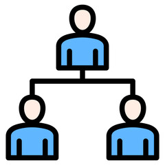 Organization Outline Color Icon