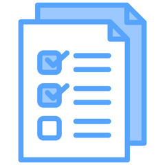 Fototapeta premium Document Blue Icon