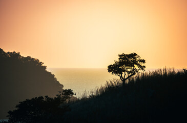 sunset in the mountains