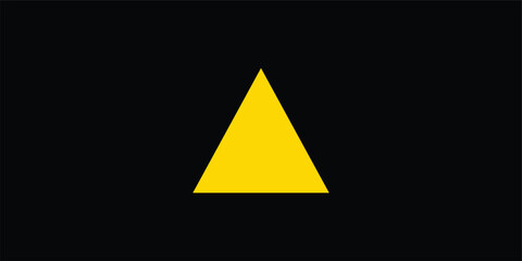 Triangle Vector Gold Color Isolated on Black Background 