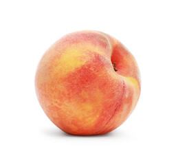 Delicious fresh ripe peach isolated on white