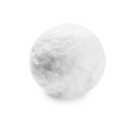Ball of clean cotton wool isolated on white