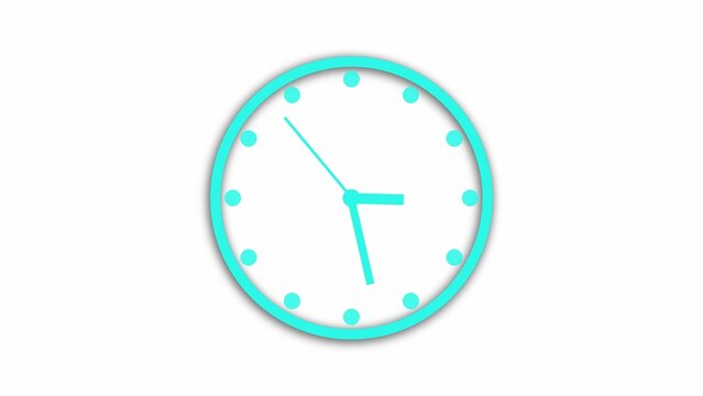 Stopwatch icon Clock with moving arrows on a white color abstract background.