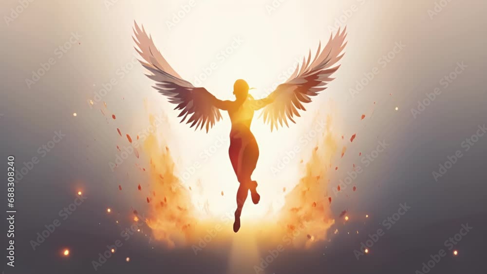 Poster a blaze of glory an image of a person exploding from a cloud of smoke shadows dancing around their f