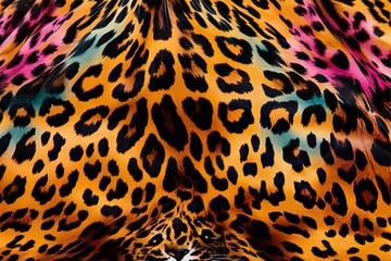 leopard striped fabric print texture background abstract animal tiger leather skin cheetah fashion colourful stripes fur art black blue camouflage closeup clothes - obrazy, fototapety, plakaty