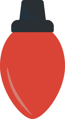 Christmas lights flat vector illustration. Christmas lights bulb isolated design element