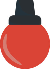 Christmas lights flat vector illustration. Christmas lights bulb isolated design element